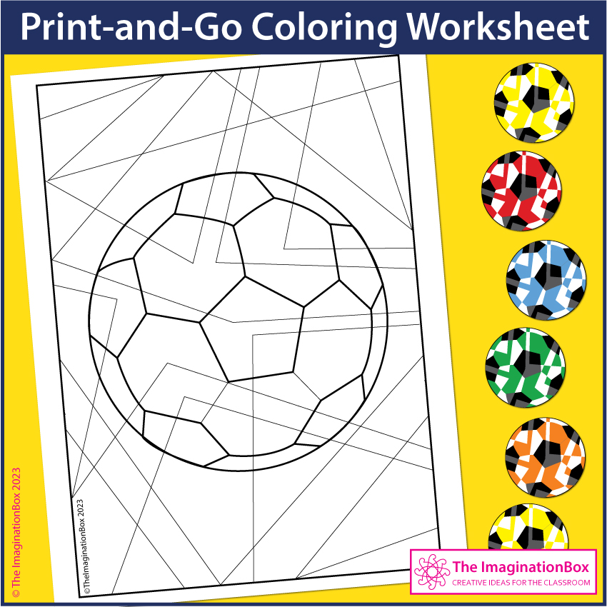 Free soccer football coloring pages abstract art activity