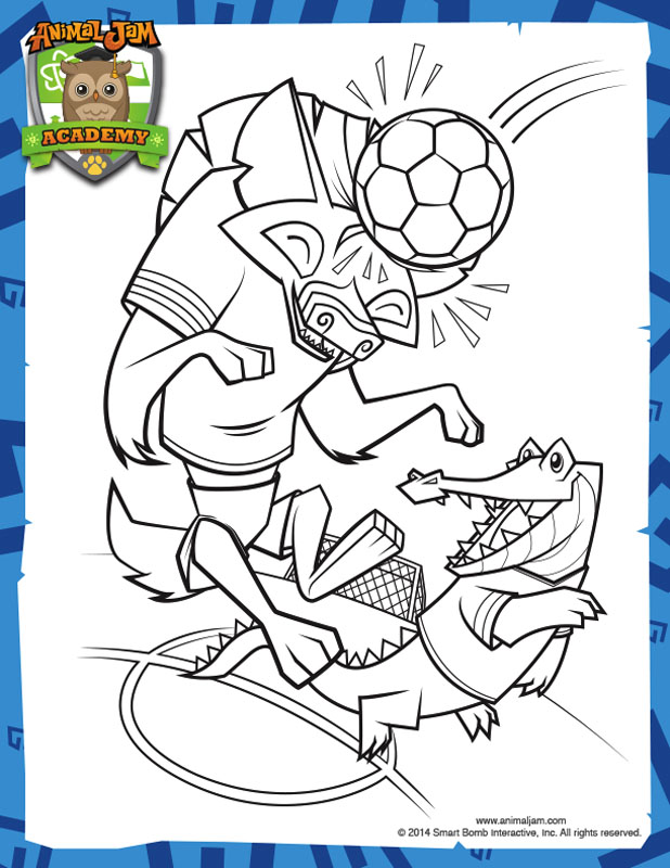 Soccer coloring page