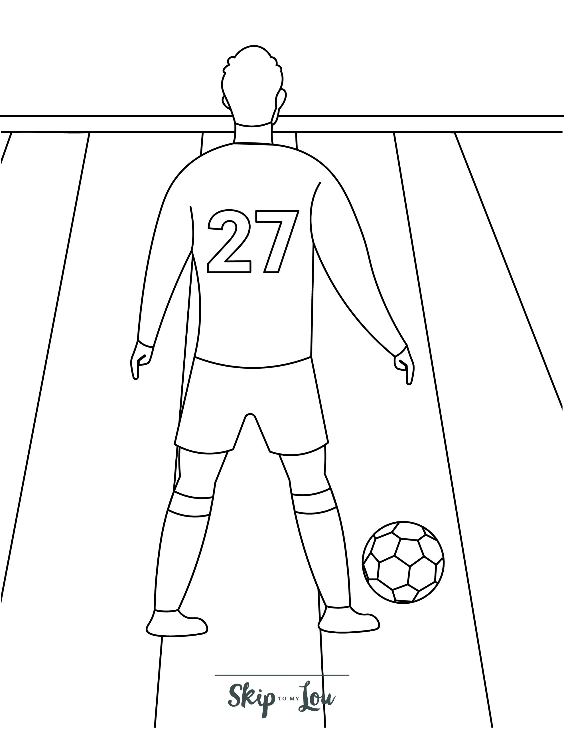 Soccer coloring pages