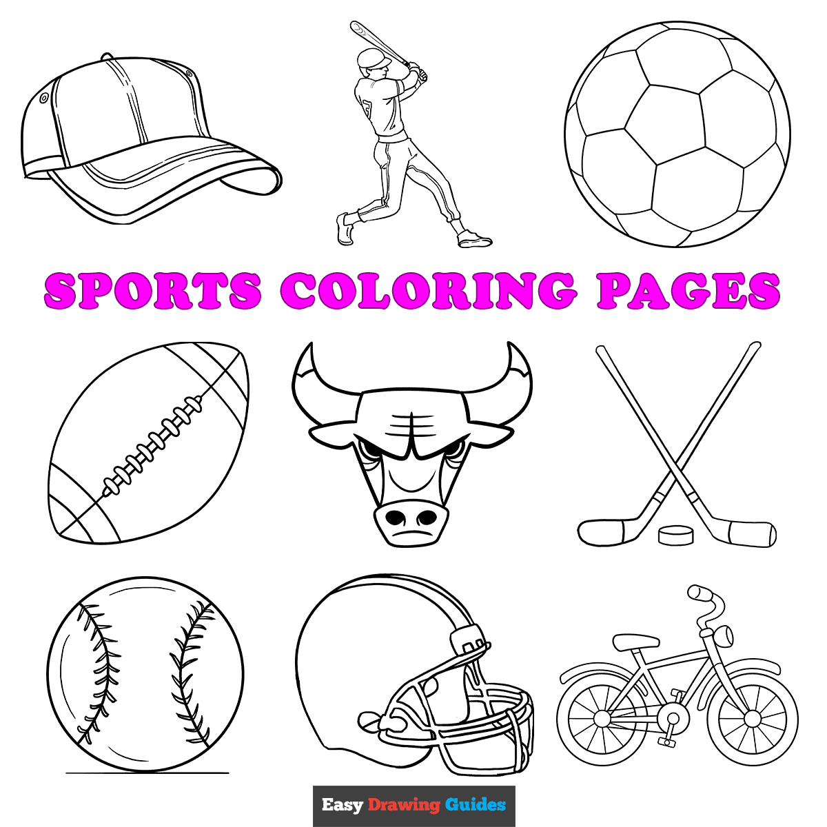 Free printable sports coloring pages for kids