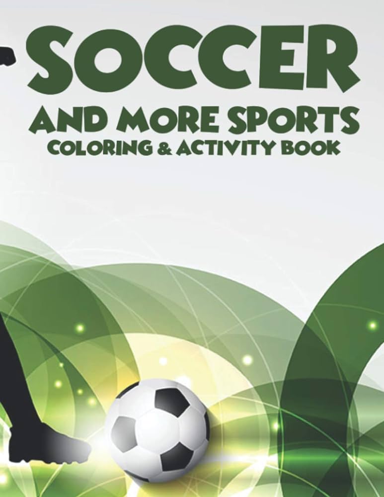 Soccer and more sports coloring activity book sports illustrations and designs to color and trace coloring pages with word search puzzles annan jj kofi books