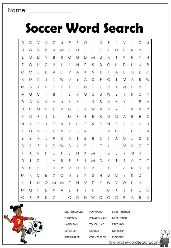 Soccer word search