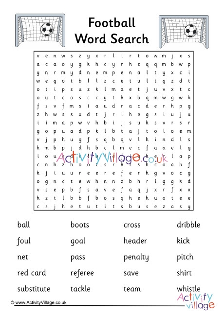 Football word search