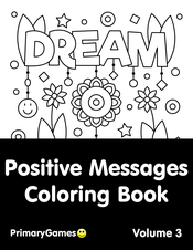 Positive messages coloring pages â free printable pdf from