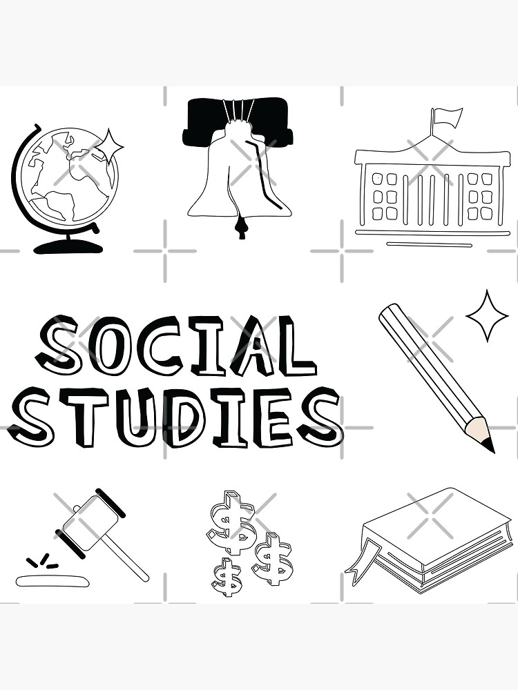 White social studies subject pack art print for sale by the