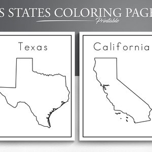 Us state coloring page geography color page social