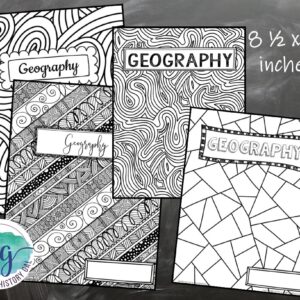 Zen coloring pages for social studies notebooks