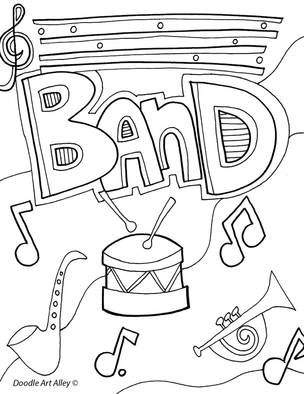 Subject cover pages coloring pages