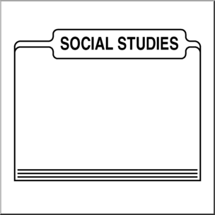 Clip art folders social studies bw i