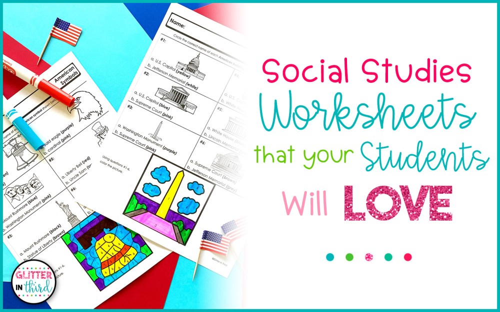 Social studies worksheets that your students will love