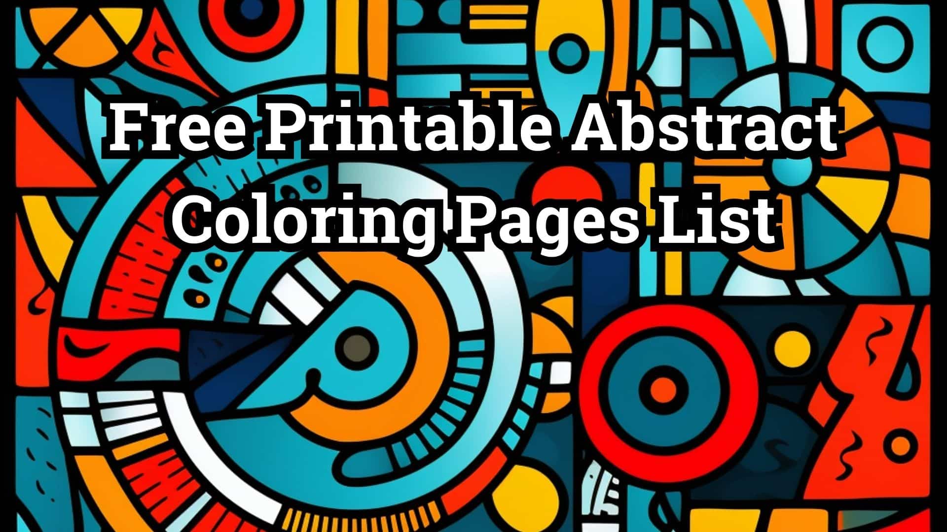 Free printable abstract coloring pages list