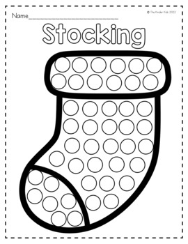 Christmas dot markers coloring pages by the kinder kids tpt