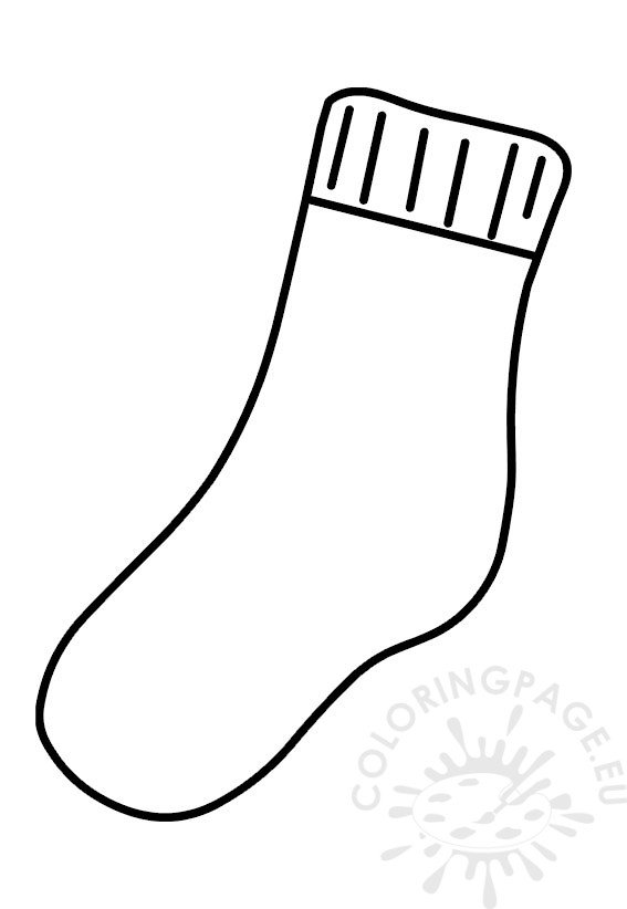 Printable sock coloring page