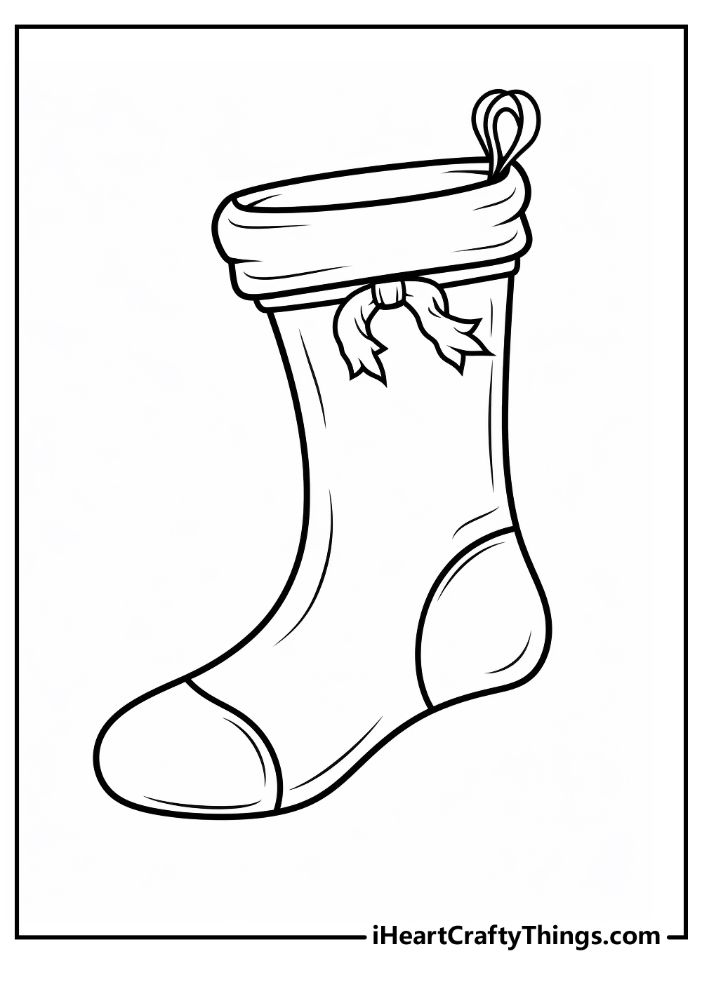 Christmas stocking coloring pages free printables