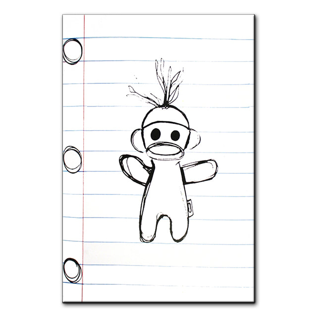 Notebook sock monkey