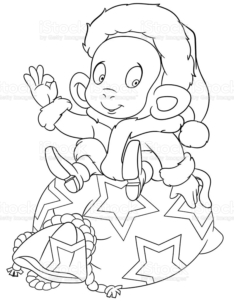 Monkey coloring pages printable for free download