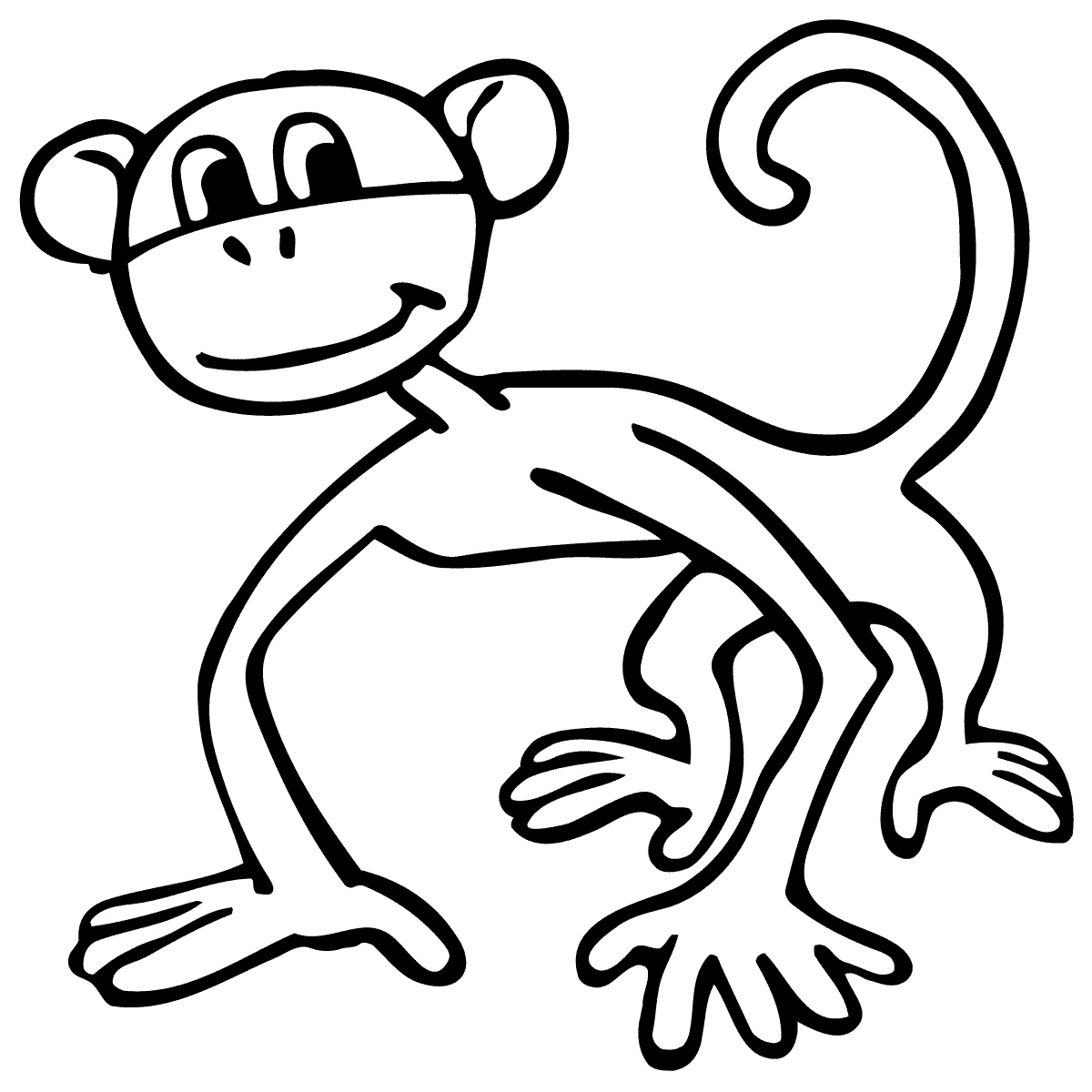 Free printable monkey coloring pages for kids