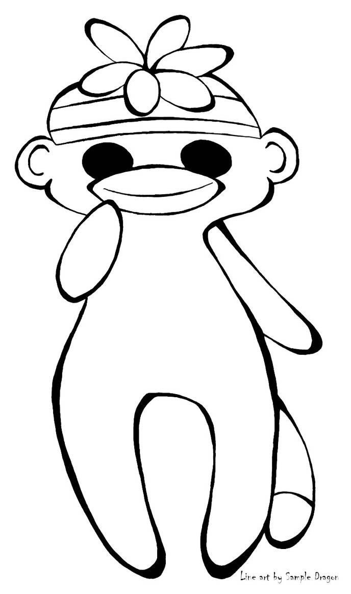 Tall sock monkey black and white freeuse by sampledragon on