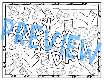 Sock coloring pages by pre