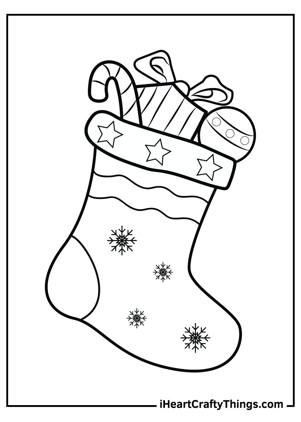 Christmas stocking coloring pages free printables