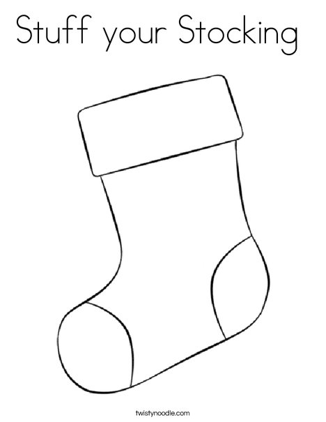 Stuff your stocking coloring page