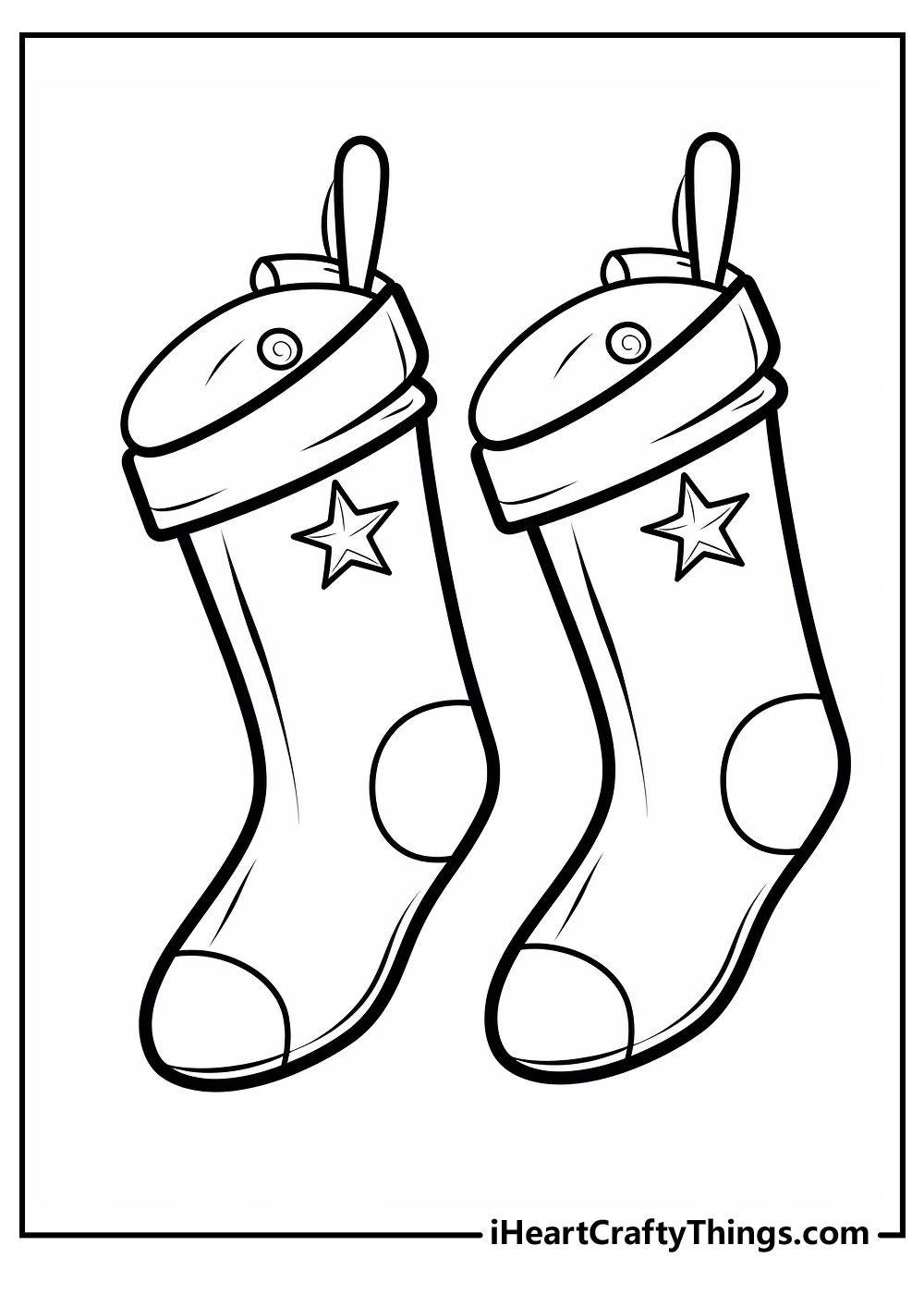 Christmas stocking coloring pages free printables