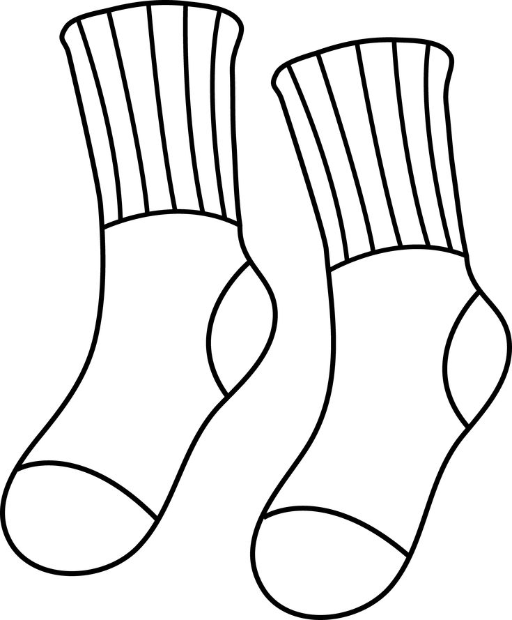 Socks coloring page colorable socks outline free printable coloring pages socks drawing coloring pages