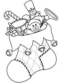 Christmas stocking coloring pages and patterns