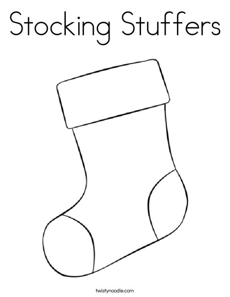 Stocking stuffers coloring page