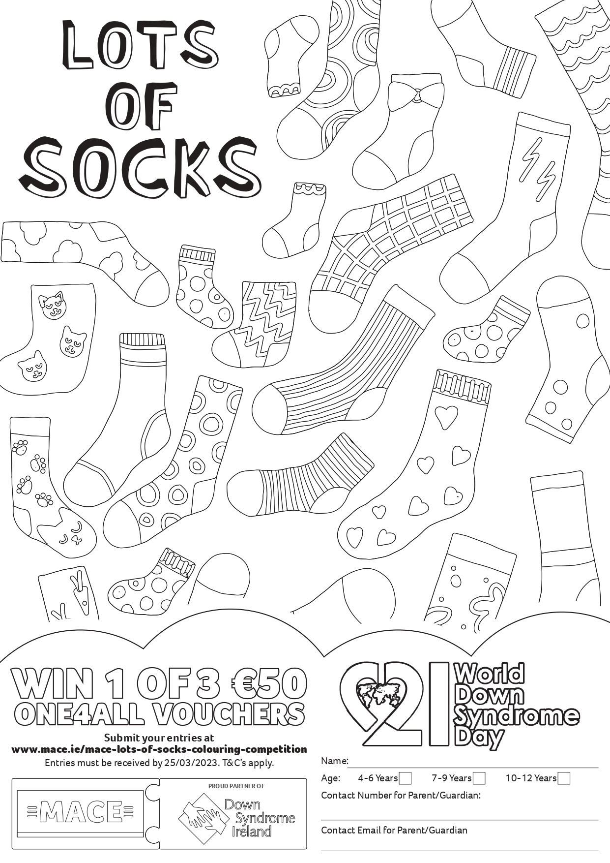 Lots of socks colouring competition