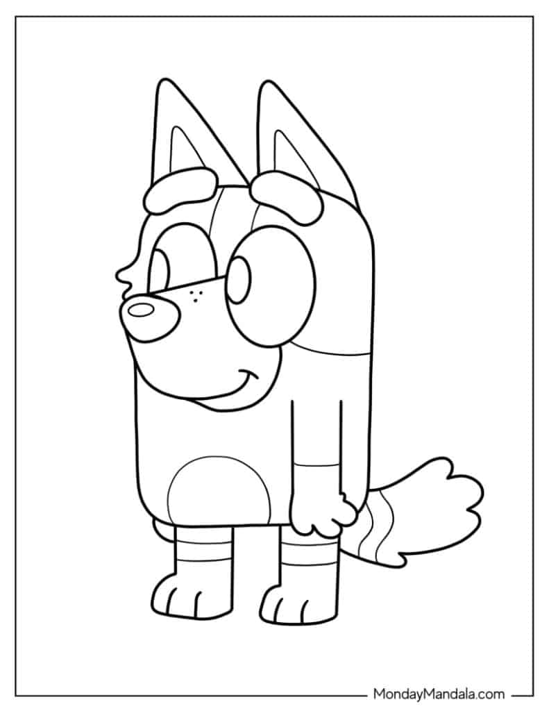 Bluey coloring pages free pdf printables