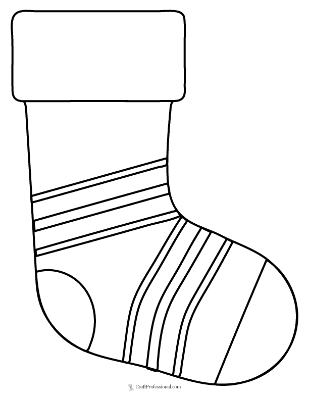 Christmas stocking coloring pages free