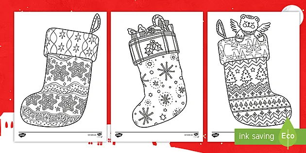 Christmas stockings pictures to print