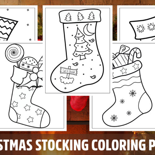 Christmas stocking coloring pages for kids girls boys teens birthday school activity made by teachers