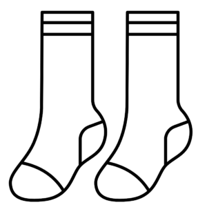 Socks coloring pages printable for free download