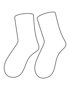 Socks pattern use the printable outline for crafts creating stencils scrapbooking and more free pdf templaâ silly socks sock patterns design your own socks