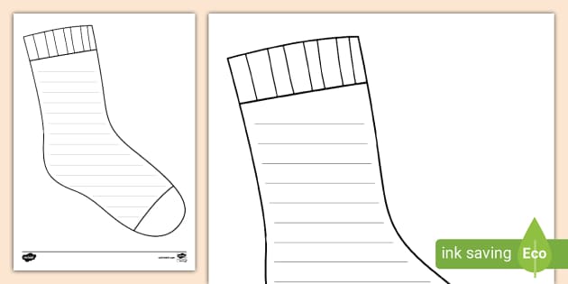 Sock writing frame template teacher made