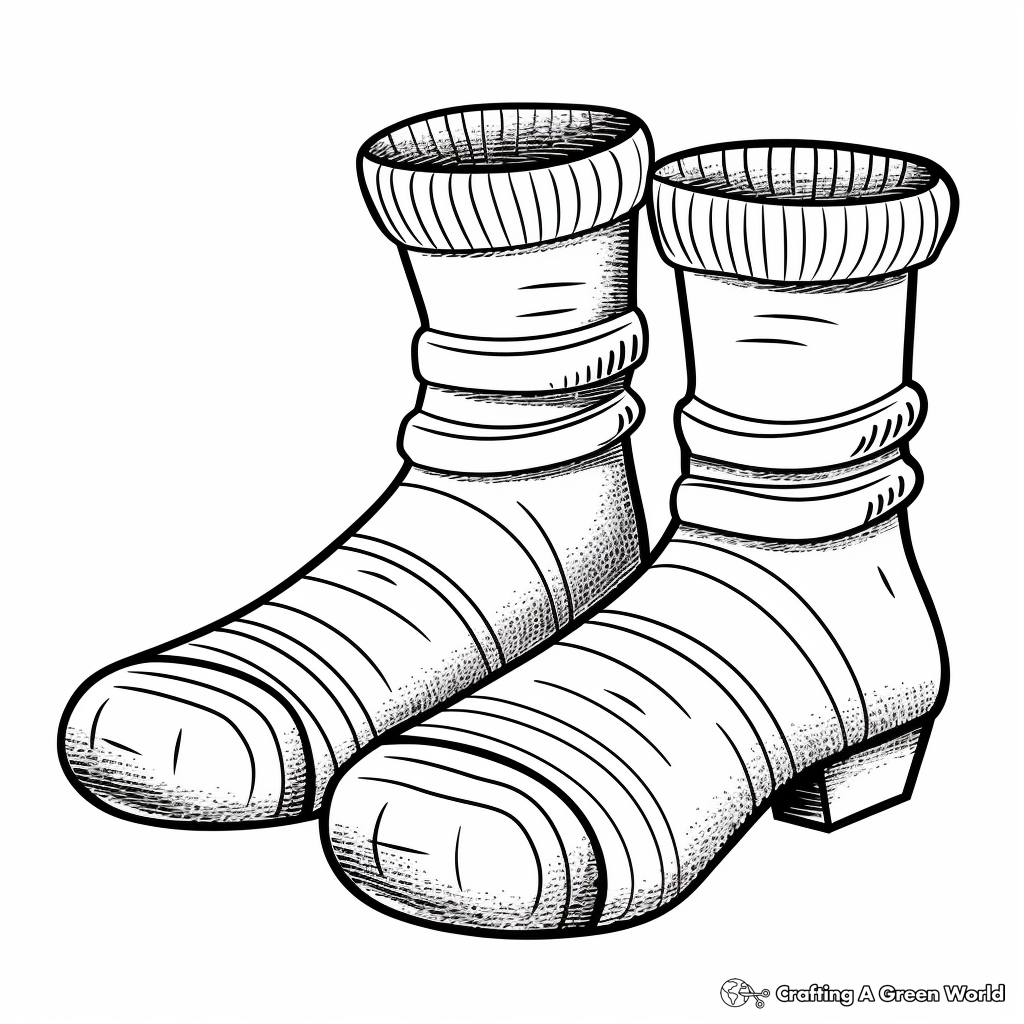 Socks coloring pages