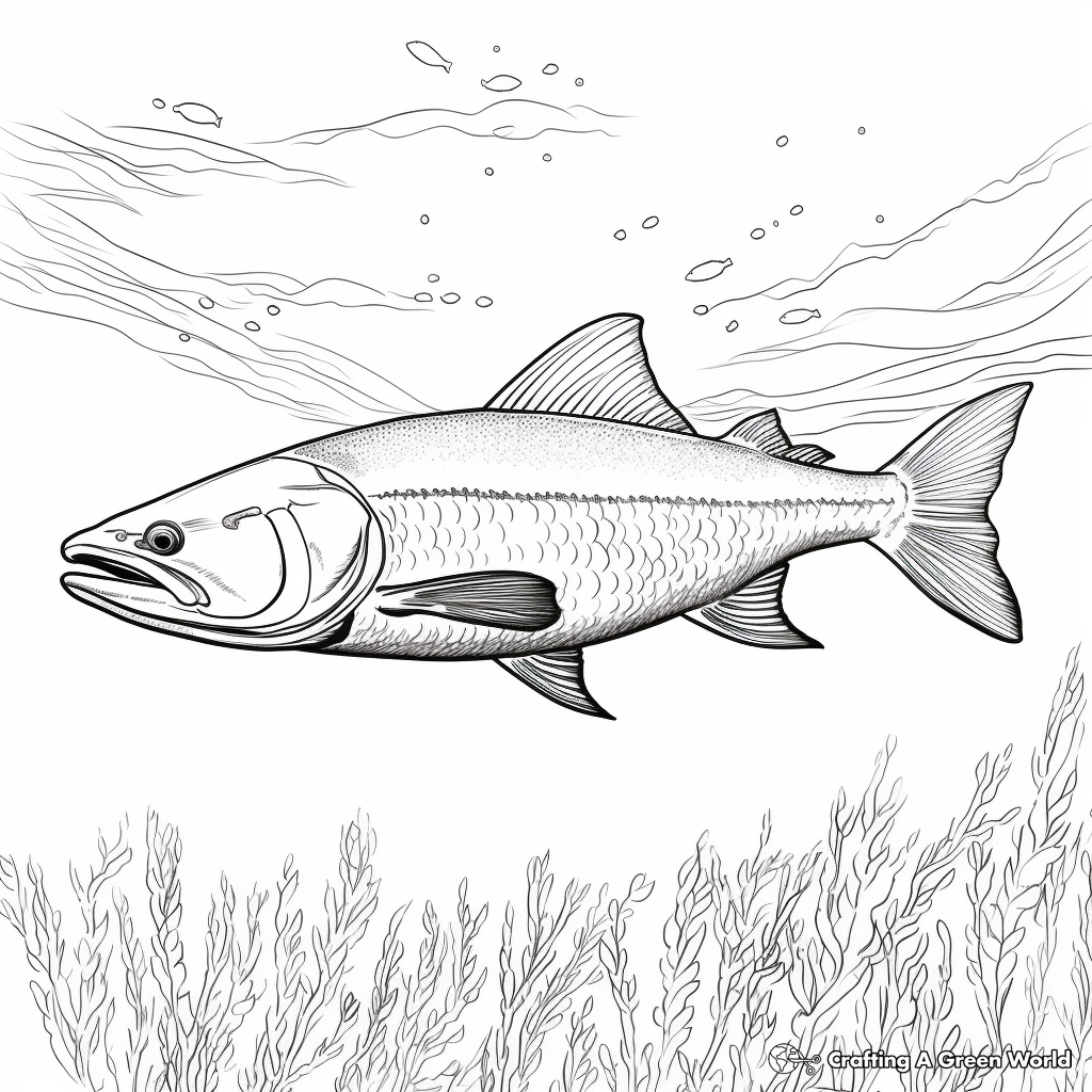 Salmon coloring pages