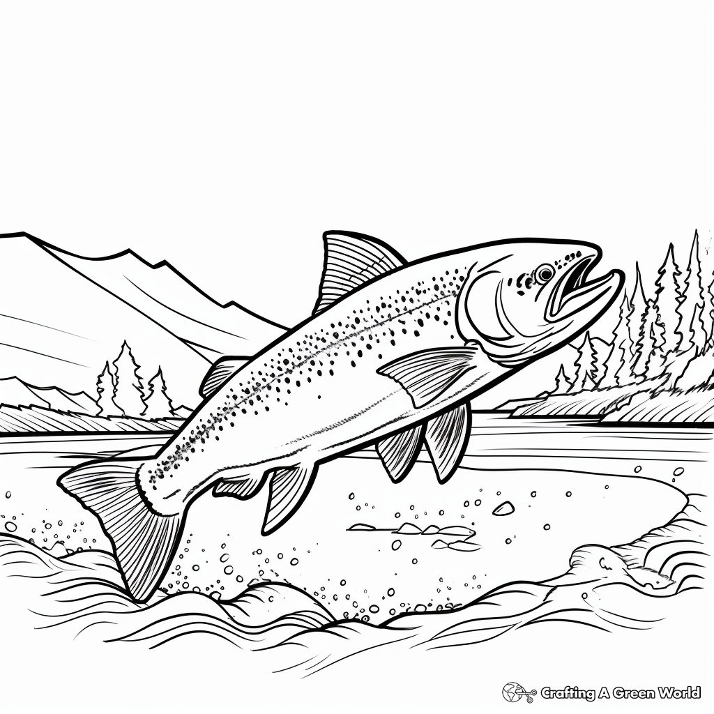 Salmon coloring pages