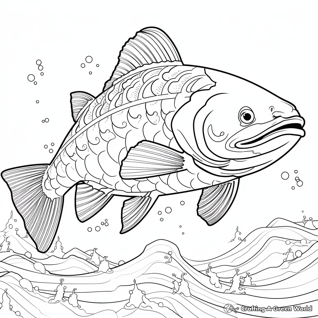 Salmon coloring pages