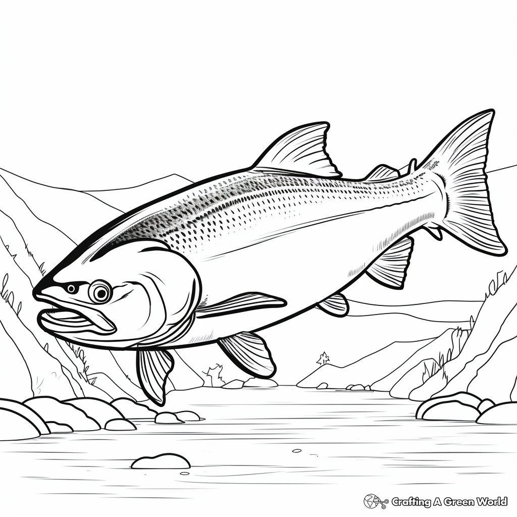 Salmon coloring pages