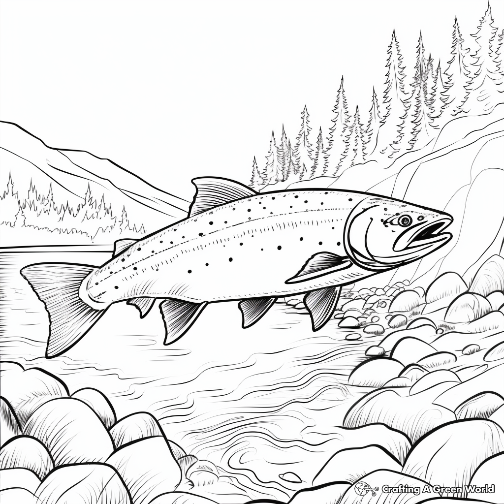 Salmon coloring pages