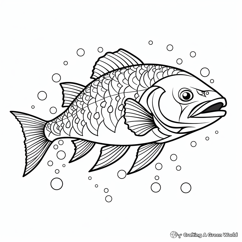 Salmon coloring pages