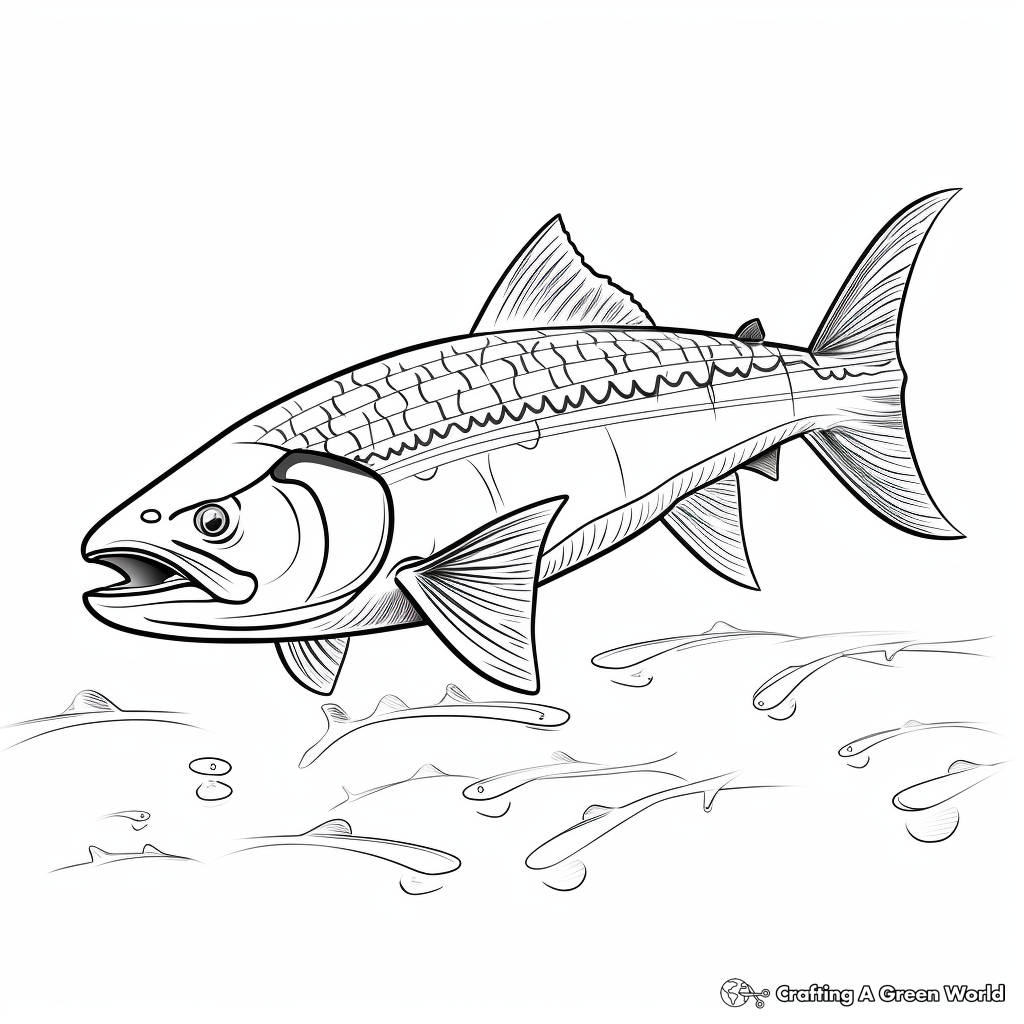 Salmon coloring pages