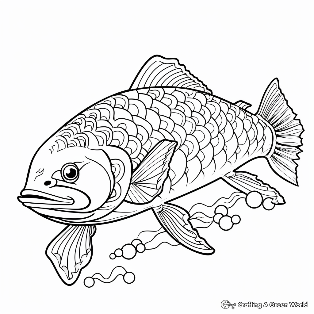 Salmon coloring pages