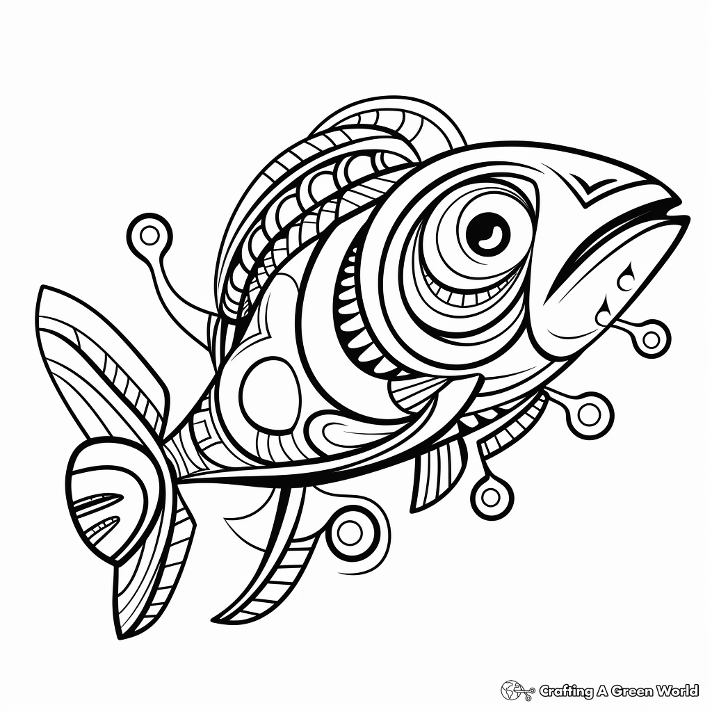 Salmon coloring pages