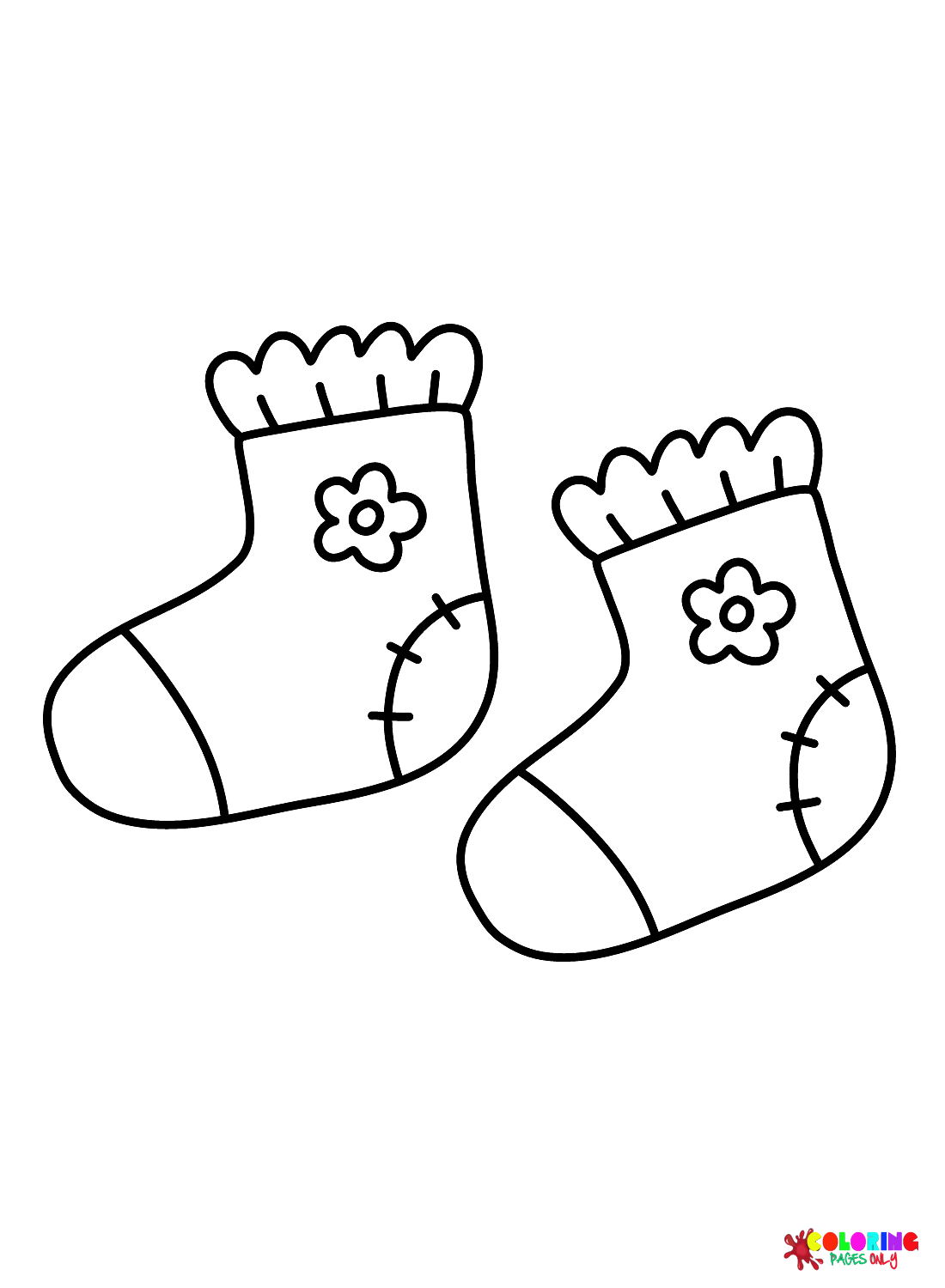 Socks coloring pages printable for free download