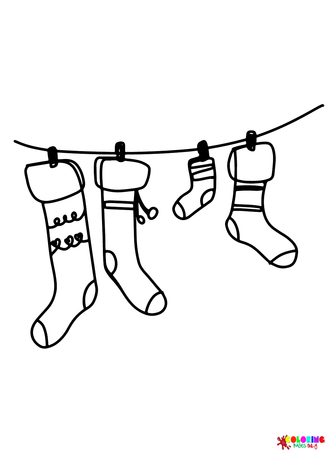 Socks coloring pages printable for free download