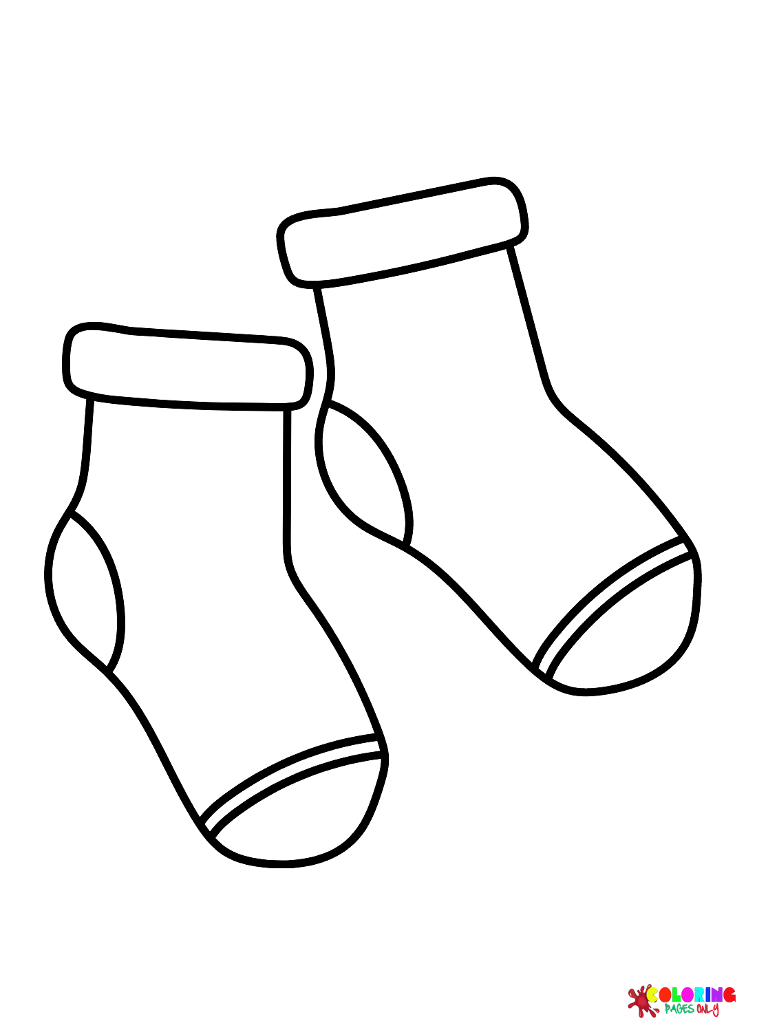 Socks coloring pages printable for free download